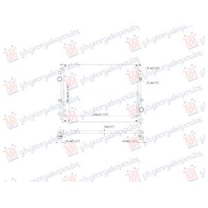 HLADNJAK MOTORA 2.0 BENZIN/HIBRID - 3.0 DIZEL/HIBRID (640x500) MERCEDES E CLASS (W214) (2023-) (OEM: 0995002102, A0995002102)