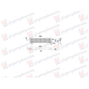 HLADNJAK MOTORA DODATNI 2.0 BENZIN/HIBRID - 2.0 DIZEL (608x115) MERCEDES E CLASS 2023- (W214) (OEM: 0995006803)