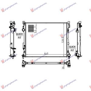 HLADNJAK MOTORA 2.0/3.0 BENZIN/HIBRID - 2.0/2.9 DIZEL/HIBRID (645x523x26) MERCEDES GLE (167) (2019-) (OEM: 1675006201)