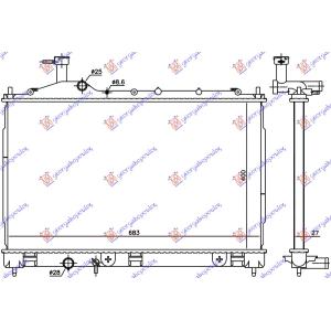 HLADNJAK 2.2 DI-D DIZEL MANUAL (400x683x27) (KOYO) MITSUBISHI OUTLANDER (2013-2016) (OEM: 1350A603)