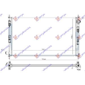 HLADNJAK MOTORA 2.0 BENZIN (70x40) BEZ POKLOPCA MITSUBISHI OUTLANDER (2013-2016) (OEM: 1350A694)