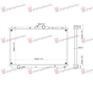 HLADNJAK MOTORA 1.3/1.6/1.8 BENZIN (40.2x66.5x1.6) (NRF) MITSUBISHI SPACE STAR 1998-2005 (DGA) (OEM: MB925637)