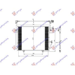 HLADNJAK KLIME BENZIN-DIZEL (608x485x16) MITSUBISHI PAJERO (2007-2012) (OEM: 7812A156)