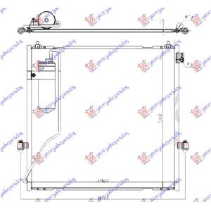 HLADNJAK KLIME 3.0/3.5i V6 24V BENZIN - 2.5/3.2 DID DIZEL (546x500) MITSUBISHI PAJERO (2007-2012) (OEM: 7812A160)