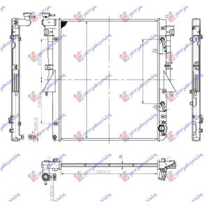 HLADNJAK 2.4 DI-D DIZEL AUTOMATIK (525x643x16) (4N15) MITSUBISHI P/U L200 (2015-2019) (OEM: 1350A809, 6000605264)