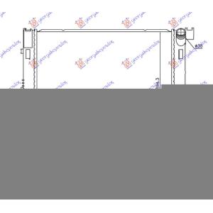 HLADNJAK MOTORA 0.9 IG-T BENZIN / 1.5 dCi DIZEL (510x395x12) MITSUBISHI COLT (2023-) (OEM: 214105FA0A)
