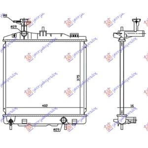 HLADNJAK 1.0-1.2 BENZIN MANUAL (375x395x16) MITSUBISHI SPACE STAR (2013-2016) (OEM: 1350A537, 1350A799, 1350A801)