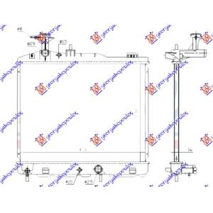 HLADNJAK MOTORA 1.2 BENZIN AUTOMATIK (375x478x16) MITSUBISHI SPACE STAR (2013-2016) (OEM: 1350A670)