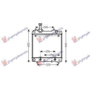 HLADNJAK MOTORA 1.0 BENZIN (AUTO) (350x400x16) NISSAN PIXO (2009-) (OEM: 1770068K10, 17700M68K10, 214004A00E)