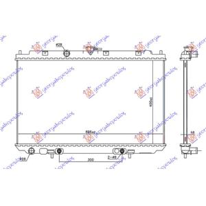 HLADNJAK 1.8 BENZIN AUTOMATIK (400x695x16) NISSAN ALMERA TINO (2000-2005) (OEM: 21460BU703)