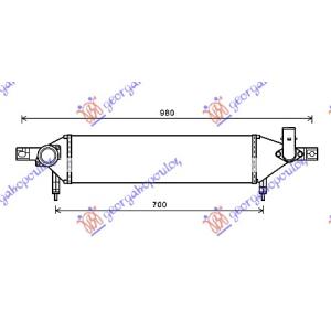 HLADNJAK INTERCOOLERA 1.6 DCi (610x160x64) R9M NISSAN QASHQAI (2010-2013) (OEM: 14461-BB50A, 14461-BB50B, 14461BB50A)