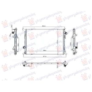 HLADNJAK MOTORA 1.5 DIZEL (698x470) (NRF) NISSAN QASHQAI 2017-2021 (J11) (OEM: 21410HV80A)