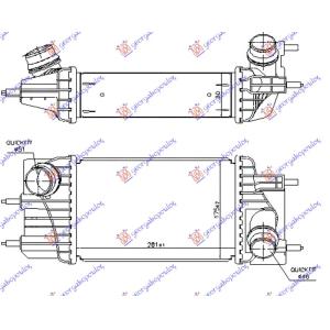 HLADNJAK INTERKULERA 2.3 DCI DIZEL (540x150x80) CREVO 56/51 NISSAN JUKE (2010-2015) (OEM: 144611KB2A, 144611KB2B)