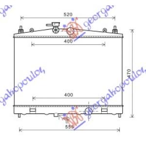 HLADNJAK MOTORA 1.6 i 16V (38x60 x 16) NISSAN JUKE (2010-2015) (OEM: 214101FD0A, 21410EE000)