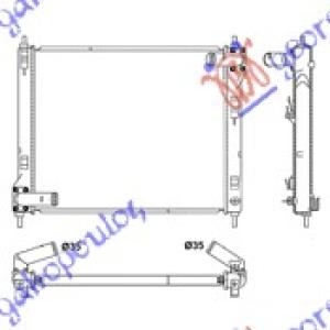 HLADNJAK MOTORA 1.6 BENZIN MANUELNI (50 7x425) NISSAN JUKE (2010-2015) (OEM: 214101KC5A, 21410BA61A)