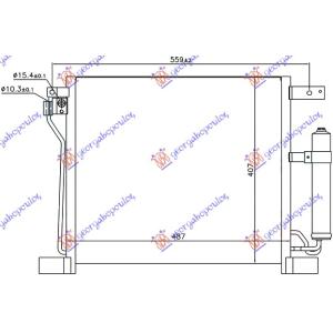 HLADNJAK KLIME 1.6DIC TURBO BENZIN (48.7x40 .6x NISSAN JUKE (2010-2015) (OEM: 921003DD0A)