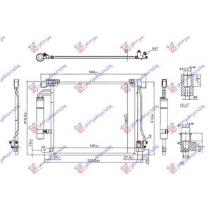 HLADNJAK KLIME 1.5 dCi DIZEL 949 1x4 14x 12 NISSAN JUKE (2010-2015) (OEM: 92100BA61A, 92100BA61B)