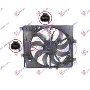 VENTILATOR 1.6 BEN (2 KONEK) 400mm 2+2P NISSAN JUKE (2010-2015) (OEM: 21481-1FE0A, 21481-1FE1A, 214811FE0A)