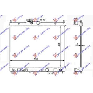 HLADNJAK MOTORA 1.6- 16V (45x59x 16) NISSAN NV 200/EVALIA (2009-) (OEM: 21410-JX00A, 21410JX00A)