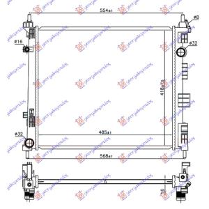 HLADNJAK 1.5 DCi DIZ - 13 (485x4 18x 16) NISSAN NV 200/EVALIA (2009-) (OEM: 21410JX51A)