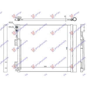 HLADNJAK KLIME 1.5 DCi DIZEL (490 x450 x 16) NISSAN NV 200/EVALIA (2009-) (OEM: 92100-JX51A, 92100JX51A, 92131JX51A)