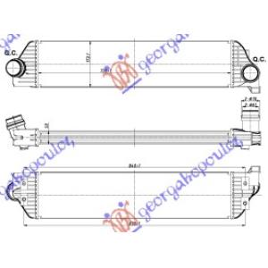 HLADNJAK INTERKULER 2.3 SDTi (730 x 173x50) NISSAN NV 400 (2011-) (OEM: 14496-0015R, 144960015R)