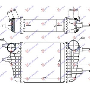 HLADNJAK INTERKULER 1.2 DIG BENZIN (2 15x20 3 NISSAN MICRA (K13) (2010-2013) (OEM: 144613HD0B, 144613HD0C)