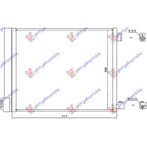 HLADNJAK KLIME 1.2DIG- 1.5i 16V (5 1x38) (HR 12DDR NISSAN MICRA (K13) (2010-2013) (OEM: 92101-1HC1A, 921011HC1A)