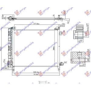 HLADNJAK KLIME 1.2i- 12V (5 1x39)75PS (HR 12DE) NISSAN MICRA (K13) (2010-2013) (OEM: 921001HC1B, 921001HC3B, 92101-1HC1B)