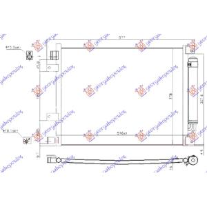 HLADNJAK KLIME 1.5i 16V (690 x378x 16) (HR 15DE) NISSAN MICRA (K13) (2010-2013) (OEM: 921101HS0A)