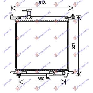 HLADNJAK MOTORA 1.2i- 12V 75PS (40 x43)HR 12DE NISSAN MICRA (K13) (2013-2017) (OEM: 214101HC1A)