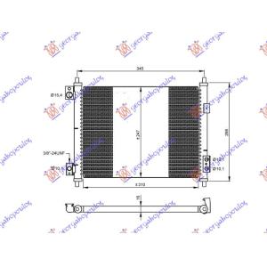 HLADNJAK KLIME 2.5 D DIZEL (360 x240 x 16) NISSAN CABSTAR (2007-) (OEM: 5001875568, 7885113368, 92110MA10A)