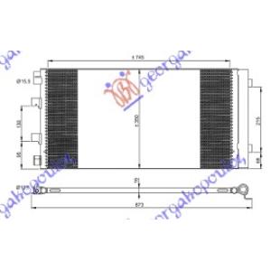 HLADNJAK KLIME 2.3 CDTi (79.5x35.5) NISSAN INTERSTAR (2009-) (OEM: 4419449, 921005824R, 93197529)