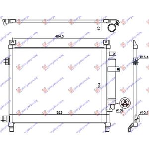 HLADNJAK KLIME 1.2 BENZIN (490 x385x 12) NISSAN NOTE (2013-) (OEM: 921003VA1A, 921003VA1B)