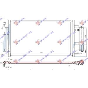 HLADNJAK KLIME (645x332x 16) 10 - 13 NISSAN LEAF (2011-2017) (OEM: 921003NA0A)