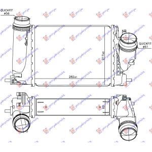 HLADNJAK INTERKULER 1.6 Dci (282x2 18x64) NISSAN X-TRAIL (2014-2017) (OEM: 14461-4BE0A, 144614BE0A)