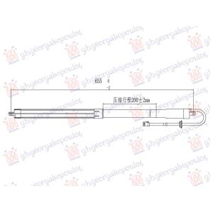 AMORTIZER GEPEK VRATA ELEKTRICNI NISSAN X-TRAIL (2017-2021) (OEM: 90561-4BA2A, 90561-4BA4A, 90561-4CL0A)