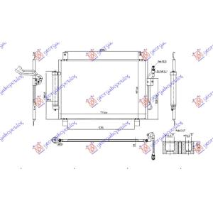 HLAD. KLIME 2.5 HIB / 3.5 BEN (715x461) NISSAN PATHFINDER (R52) (2013-2017) (OEM: 92100-3JA0A, 92100-3JA0E, 921003JA0A)