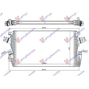 HLADNJAK INTERKULER 2.0 CDti BI TURBO (660 x40 8) OPEL ASTRA J 5D/S.W. (2010-2013) (OEM: 1302258, 13397301)