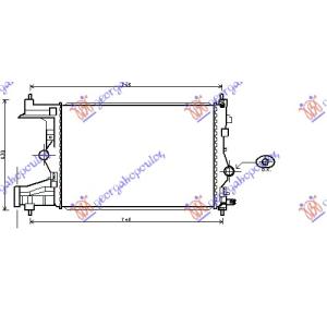 HLADNJAK MOTORA 1.3- 1.7 DIZEL (58x39.5) OPEL ASTRA J 4D (2013-) (OEM: 1300301, 13267655)