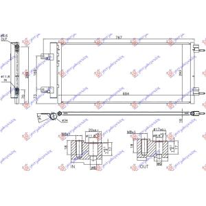 HLADNJAK KLIME SVI MODELI BENZIN / DIZEL OPEL ASTRA K 5D/S.W. (2016-) (OEM: 13475956, 39011385)