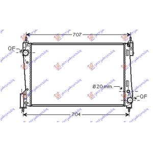 HLADNJAK MOTORA BENZIN/DIZEL (619x398x26) (NRF) OPEL COMBO (COMBI/CARGO) 2012-2018 (X12) (OEM: 1300296, 1300329, 1300415)