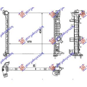 HLADNJAK MOTORA 1.7 CDTi AUTOMATIK (47x42.8) OPEL MERIVA (2010-2014) (OEM: 1300310)