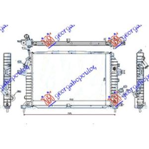 HLADNJAK MOTORA 1.7/1.9CDTi 2.0i16V OPC (+/-AC) (AUTO) (60x41) (VALEO) OPEL ZAFIRA TOURER 2011-2016 (P12) (OEM: 1300275, 6015008403, A6015007803)