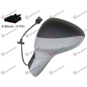 RETROVIZOR ELEKTRICNI SA GREJACEM PM (ELEKTRO-SKLOPIV) (MRTAV UGAO) (9 PIN) (ASFERICNO STAKLO) Leva str. OPEL ZAFIRA TOURER (2011-2016) (OEM: 1426569, 13361140)