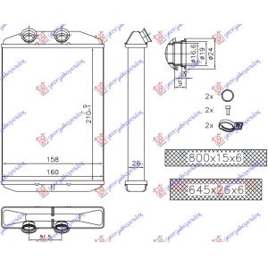 GREJAC KABINE (2 10 x 158x26) (BR) OPEL MOVANO (2019-2021) (OEM: 4419679, 93197775)