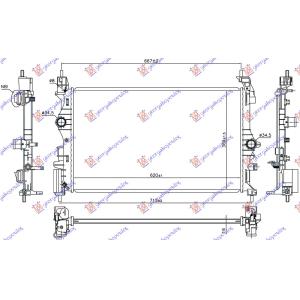 HLADNJAK 1.4 TURBO BENZIN MANUELNI (620 x369x 16) OPEL ADAM (2012-) (OEM: 1300361, 13440199, 13486483)