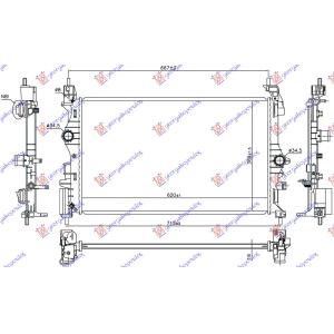 HLADNJAK MOTORA 1.4 TURBO BENZIN (MAN) (620x369x16) (NRF) OPEL ADAM 2012- (M13) (OEM: 1300361, 13440199, 13486483)