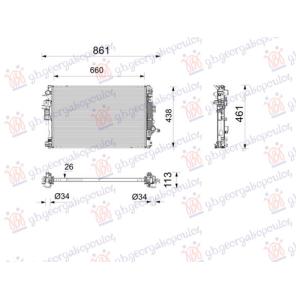 HLADNJAK MOTORA 2.0 DIZEL (AUTO) (660x438) OPEL INSIGNIA B Sports Tourer (Z18) (2020-) (OEM: 84208068)