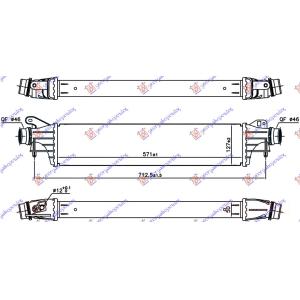 HLADNJAK INTERKULER 1.4 TURBO BENZINZ (99 / 148 PS OPEL CORSA E (2015-2019) (OEM: 1302294, 13440207)